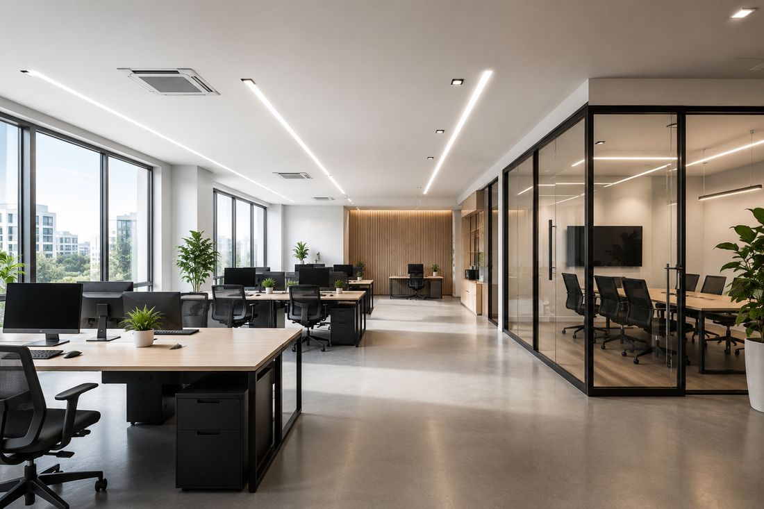 Professionally painted modern office